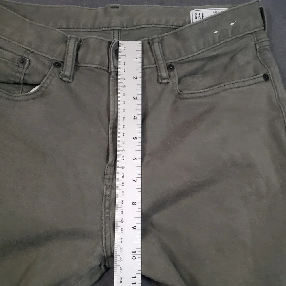 Gap Slim GapFlex Pants Mens 32x30 Olive Green Chino Stretch Five-Pocket